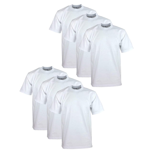 Paquete de 6 Remeras Pro Club para Hombre de Algodón Pesado XL