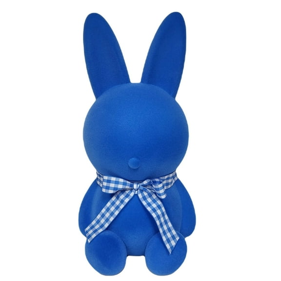Easter Blue Flocked Bunny Decoration, 16 in, by Way To Celebrate