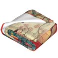 thumbnail image 2 of Bingfone Butterflies In Blooming Garden Print Flannel Fleece Blanket Throw Blanket for Bed,Sofa,Couch,Travel,Camping(50"x40" ), 2 of 8