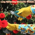 thumbnail image 4 of Dly Guantes De Jardinería Para Mujer - Guantes Largos A Prueba De Espinas Para Podar Rosas Guantes De Jardín Guantelete De Cuero De Vaca Regalos De Jardinería, 4 of 6