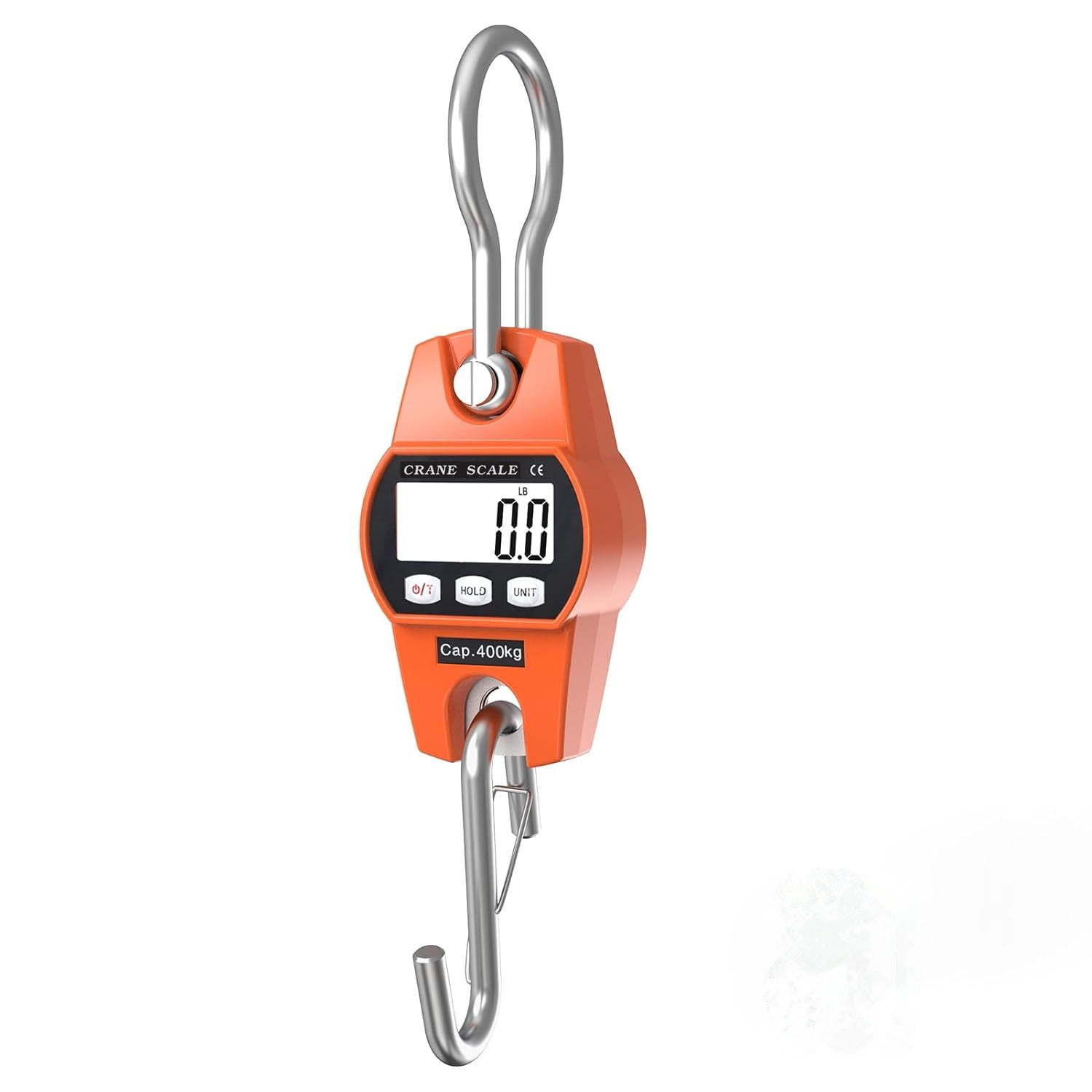 880lb/400kg Digital Hanging Scale, Handheld Mini Crane Scale with Hooks for Farm Hunting Fishing Luggage Outdoor