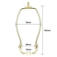thumbnail image 2 of Uxcell 6 inch Lamp Harp Fitter for Lamp Shades Brass Finish 2 Pack, 2 of 6