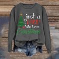 thumbnail image 2 of WEAIXIMIUNG Sweat à Capuche pour Femmes Mode de Noël Imprimé Arbre de Noël Lettre Manches Longues Col Rond, 2 of 5