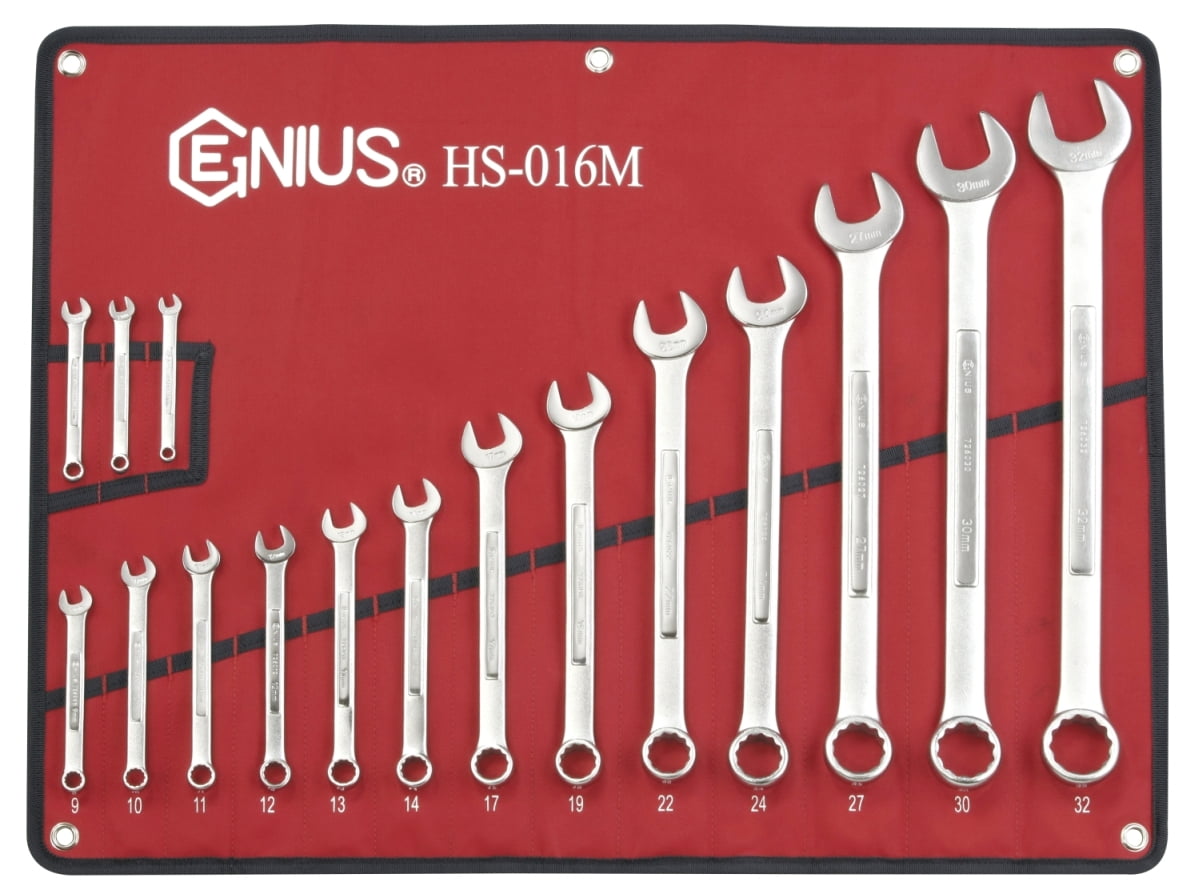 Genius Tools 16pc Metric Combination Wrench (Matt Finish) HS016M