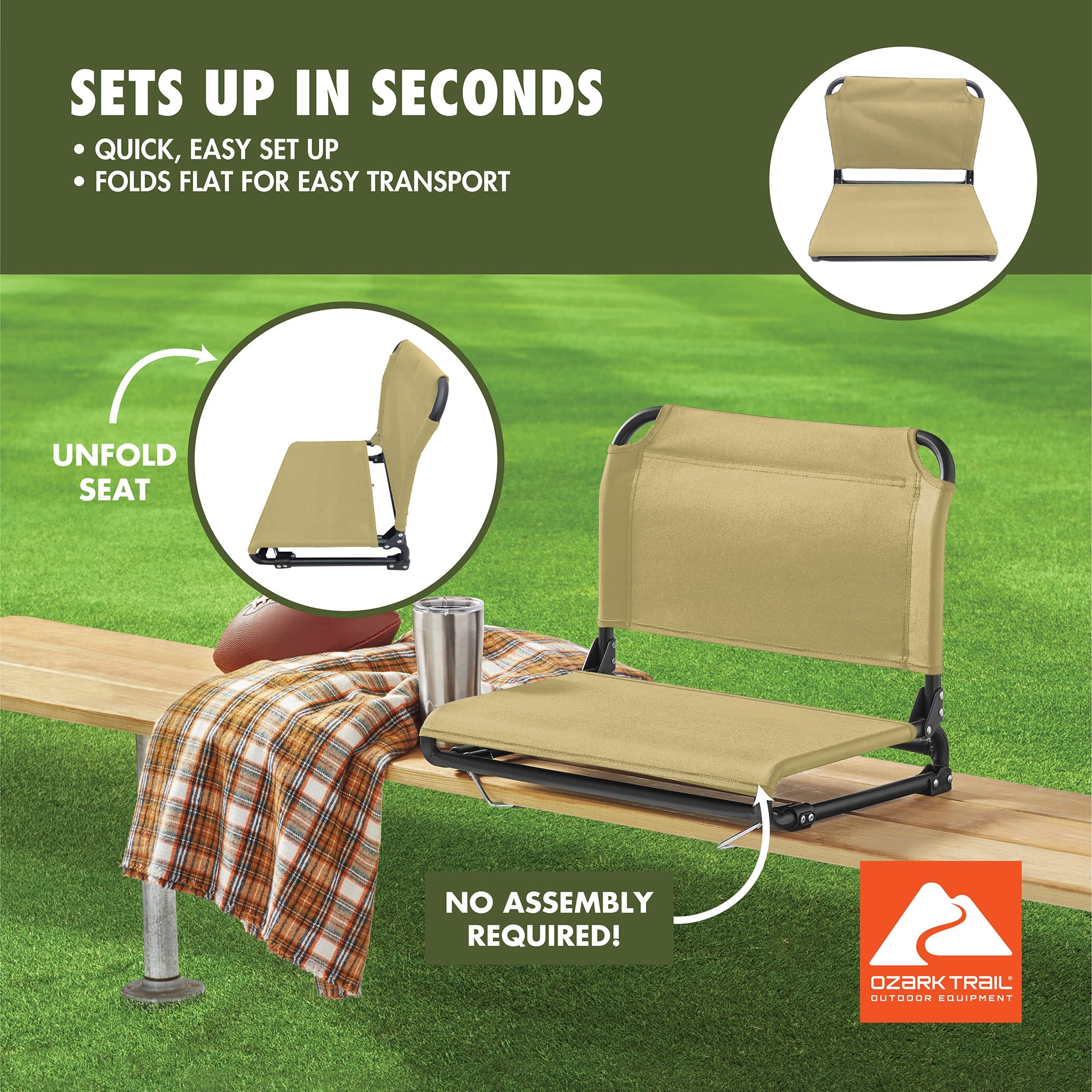 Ozark Trail Stadium Seat Gold
