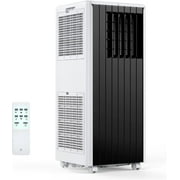 Garvee 8000 BTU Portable Air Conditioner Cools Up to 350 sq. ft. with Remote Control, LED Touch Panel, Built-in Dehumidifier, Fan, 3 in 1 Compact Indoor AC Unit for Home Office Dorm, Black+White