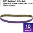 thumbnail image 3 of 3M Cubitron II File Belt, 33439, 60+ Grit, 3/8 in x 13 in, Pack of 10 File Belts, Resin Bonded, Spot Weld Removal, 3 of 10
