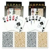 Copag Bridge Jumbo Index, 1546 Black/Gold Set of 2 Playing Cards