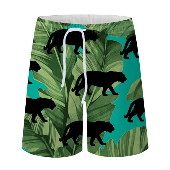 Herrnalise Mens Boys Short 80s 90s Vintage Swim 7" Trunks Comfy Hawaiian style Shorts Quick Dry Swim Suits Board Shorts Sport Shorts with Stretch for Men Black