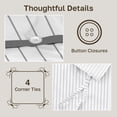 thumbnail image 6 of California Design Den 3-Piece King Size Duvet Cover Set, 400 Thread Count 100% Cotton King Size Set, Soft Sateen Weave, Modern Pinstripe - Light Gray, 6 of 9
