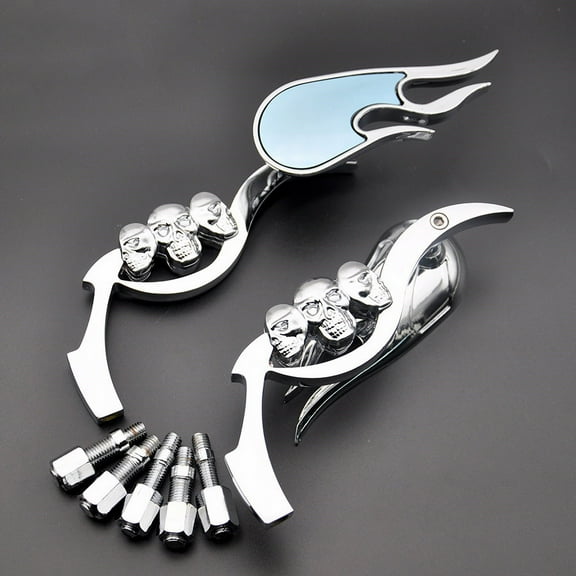 Chrome Motorcycle Rearview Side Mirrors for Honda CB500 CB650 XL100S XL185S