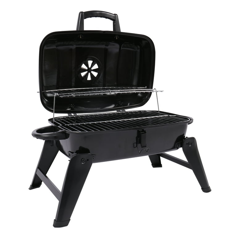 Portable Charcoal Grill, Tabletop Barbecue Grill with Chimney