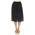 thumbnail image 3 of White Mark Women's Chiffon Pleated Midi Skirt, 3 of 6