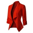 thumbnail image 4 of Clearance! Lisingtool Blazers for Women Women Blazers Coat Slim Cardigan Work office Suit 3/4 Sleeve Jacket formal Coat Red Promotion Sale, 4 of 6