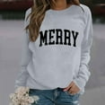 thumbnail image 2 of SRZYMJ Christmas Sweatshirt Merry Christmas Shirts : Women Christmas Sequin Outfits Christmas Long Sleeve Pullover Tops, 2 of 4