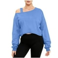 thumbnail image 2 of yillto Womens Cropped Sweatshirts Long Sleeve Loose Pullover Crewneck Tops for Women Trendy Outfits, 2 of 7