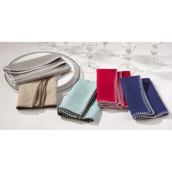 Celena Whip Stitched Design Napkin (Set of 4)