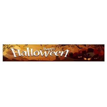 LSLJS Décoration Extérieure d'Halloween Banner Fond de Jardin d'Halloween, Décoration de Drapeaux