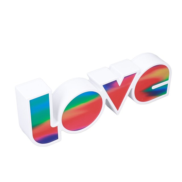 Letter Night Light, Decorative Beautiful Hangable Widely Applicable Love Sign Lamp for Party for Wedding Stripes,Gradients,Rendering