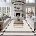 thumbnail image 4 of Pure Apricot Area Rug 6x9 FT, Non Slip Living Room Throw Carpet, Simple Solid Color Washable Soft Large Floor Carpet Non-Shedding Rug for Bedroom Dining Room Play Room, 4 of 9