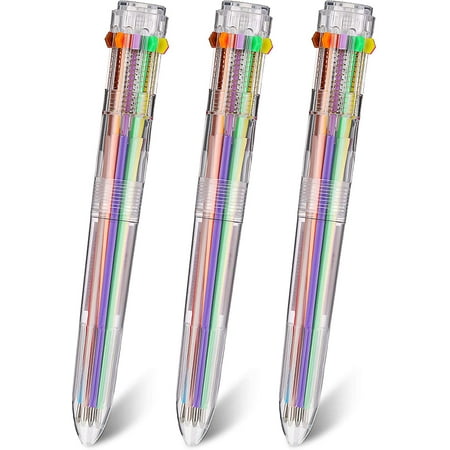 Multi-color Shuttle Pens 10-In-1 Retractable Ballpoint Pen Transparent ...