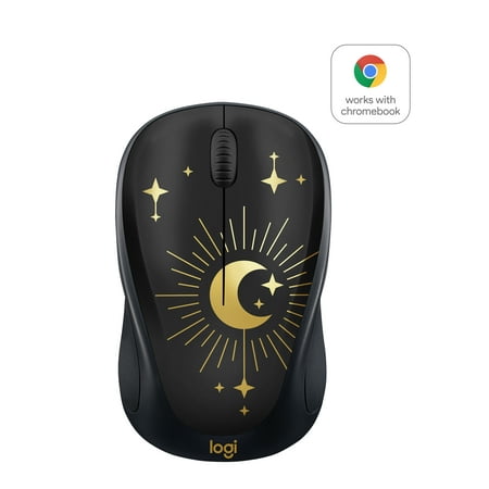 Logitech Compact Wireless Mouse, 2.4 GHz with USB Unifying Receiver, Optical Tracking, Magic Night