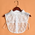 thumbnail image 3 of Elegante blusa falsa cuello mujer camisa hueca decoración escote (encaje blanco) Ndcxsfigh Para estrenar, 3 of 9