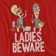 thumbnail image 2 of Beavis And Butthead T-Shirt Mtv Ladies, Beware Unisex Graphic Tee for Men & Women, 2 of 7