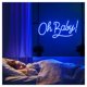 thumbnail image 2 of Letrero De Neón "Oh Baby" Para Decoración Baby Shower, Fiesta, Sala Juegos, Dormitorio, Bar, Estar, Cumpleaños, Pared 45cm, 2 of 3