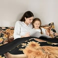 thumbnail image 4 of jejeloiu Farmhouse Highland Cattle 7-Piece Bedding Comforter Set,Country Floral Blossom King Bedding Sets,Brown Black Pink Bed Sheets For Teens,Super Cozy Room Decor Reversible, 4 of 8