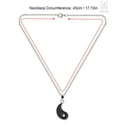 Gustave 2pcs Yin Yang Pendant Couple Necklaces Tai Chi Alloy Friendship Necklaces Chain Jewelry Gifts for Men Women