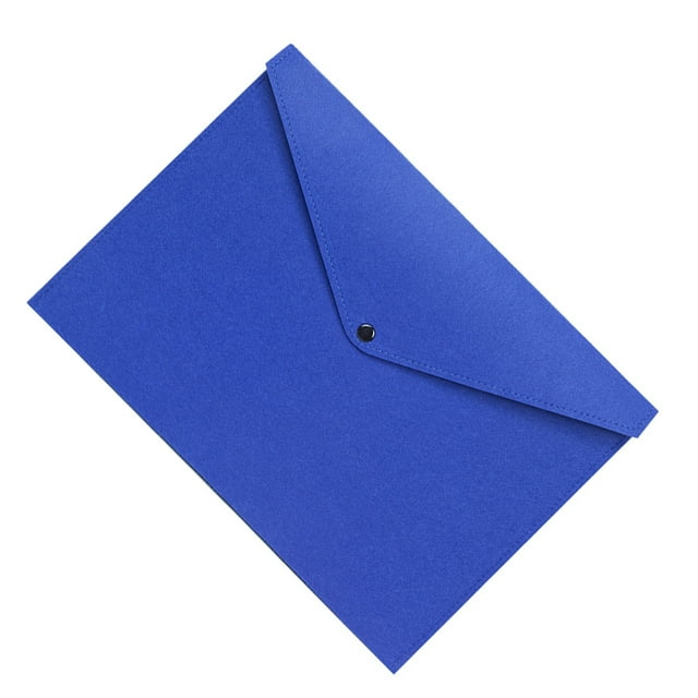 Bewildely Organizador de carpetas de fieltro Manténgase organizado con facilidad y estilo Bolsa de documentos de fieltro duradera y sin desorden Almacenamiento y organización del hogar azul