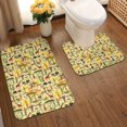 thumbnail image 2 of Honeii Ethnic African Pattern Bathroom Anti-Skid Pad Bathroom Mat Vintage Seamless Pattern Not-Slip Toilet Rug Set, 2 of 6