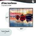 thumbnail image 4 of Stupell Industries Traditional Red & Blue Boats at Sunset Black Framed Giclee Art, 30 x 24, by Franklyn Gregory, 4 of 8