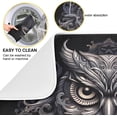 thumbnail image 2 of FREEAMG Black Owl Dish Drying Mats Tableware Absorption Water Mat Home Decor Drying Pad for Kitchen Countertop, 18 X 24 Inch, 2 of 6
