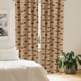 thumbnail image 3 of Ambesonne Kitchen Window Curtains, Coffee Cups Espresso, Each 28" W x 63" L, Chocolate Pale Brown, 3 of 5