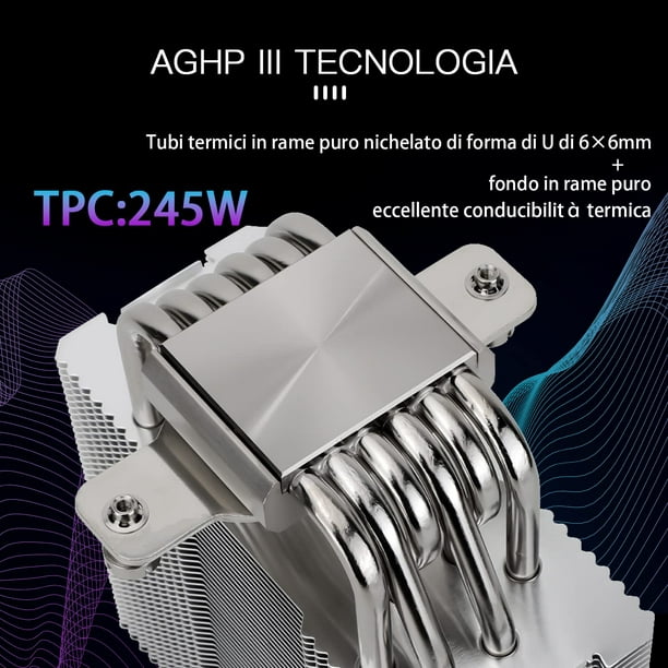 Thermalright BA120 ARGB 6 Heat pipe CPU Air-cooled Cooler AGHP Anti-gravity  120mm Silent Fan