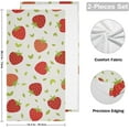 thumbnail image 2 of SKYSONIC Strawberry Soft Hand Towels 2-Piece Absorbent Bath Towel Decorative Fingertip Towels for Bathroom Spa Hotel Swimming Pool,14.4 x 28.3 inch, 2 of 7