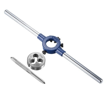 Uxcell 10-32 UNF Tap and Die Set with 20mm Die Stock Handle Wrench 3 Pack