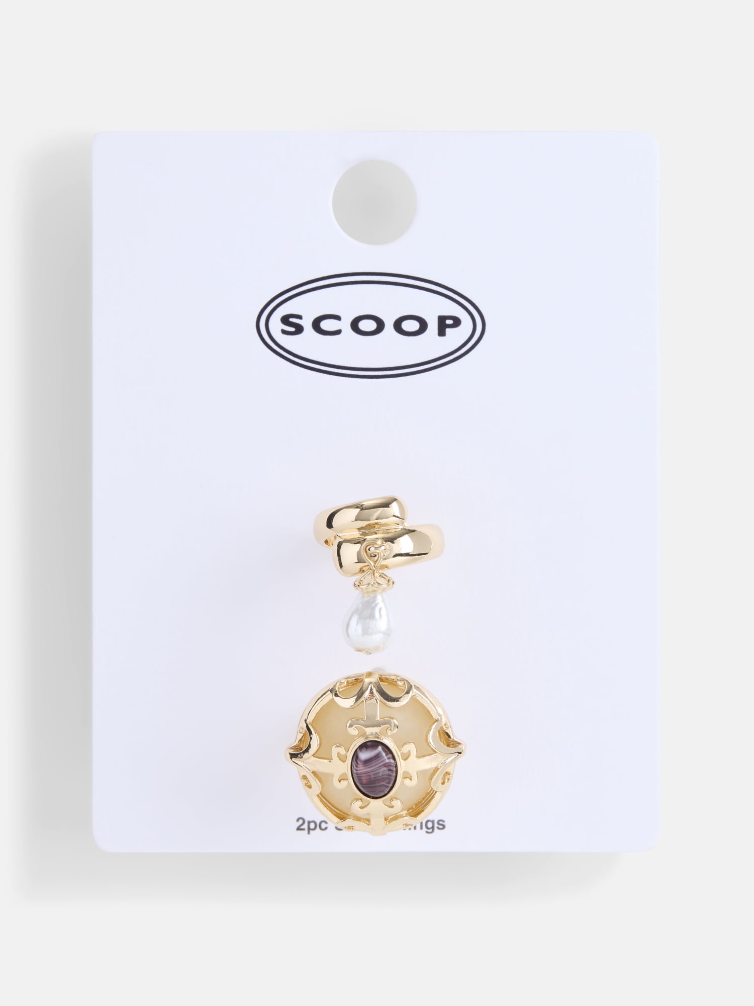 Scoop Scroll and Wrap Rings, Gold-Tone, 2-Piece Set
