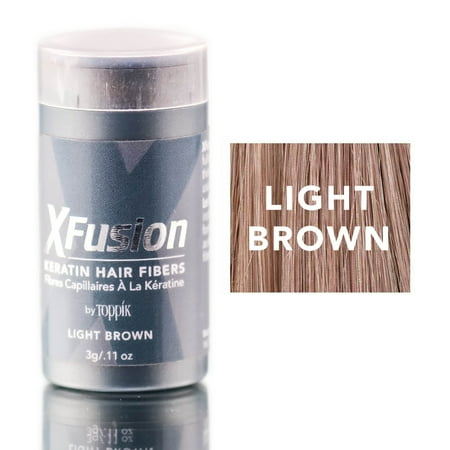 Xfusion Hair Fiber - XFusion Light Brown Keratin Hair Fibers (Size : 0.11 oz)
