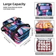 thumbnail image 3 of Dragonfly Large Capacity Double Layered Insulated Lunch Bag with Two Compartments | Refrigerated Meal Bag for Hand-Carrying | 7.1x11.4x16.1 inches | Lunch Bags, 3 of 6