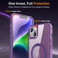 thumbnail image 4 of Allytechgroup iPhone 14 Plus Magnetic Case with Rotating Stand, Multi Angle Viewing Stand Anti-Scratch Compatible with Magsafe & Car Mount Phone Case for Apple iPhone 14 Plus, Purple, 4 of 7