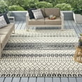 thumbnail image 3 of Patrice Indoor/Outdoor 7'10" x 10' Modern Area Rug, Black and Ivory, 3 of 7