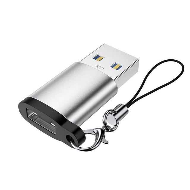 Type C To USB3.0 OTG Adapter for Office Adapter Lanyard Anti-Lost Adapter Male To Female Adapter Black