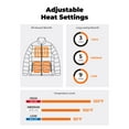 thumbnail image 4 of ORORO Puffer Lightweight Heated Jacket for Men with Battery, Heating Jacket for Hiking Skiing Camping (Black, L), 4 of 9