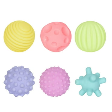 6Pcs Touch Massage Ball Toys Baby Grasping Ball Playthings (Assorted Color)
