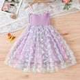 thumbnail image 4 of JUoaLXG Toddler Girls Casual Dresses Summer Meshsleeveless Suspenders Dance Party Princess Dress Outwear,Purple,2-3 Years, 4 of 6