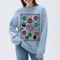 thumbnail image 2 of Byworldtasic Christmas Sweatshirts for Women Casual Long Sleeve Round-Neck Top Knit Pullover Sweater, 2 of 6