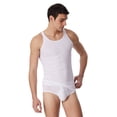 thumbnail image 2 of SCHIESSER Camiseta de hombre - Sport Jacket, sin mangas, Original Rib, liso Blanco 3XL (3X-Large), 2 of 3